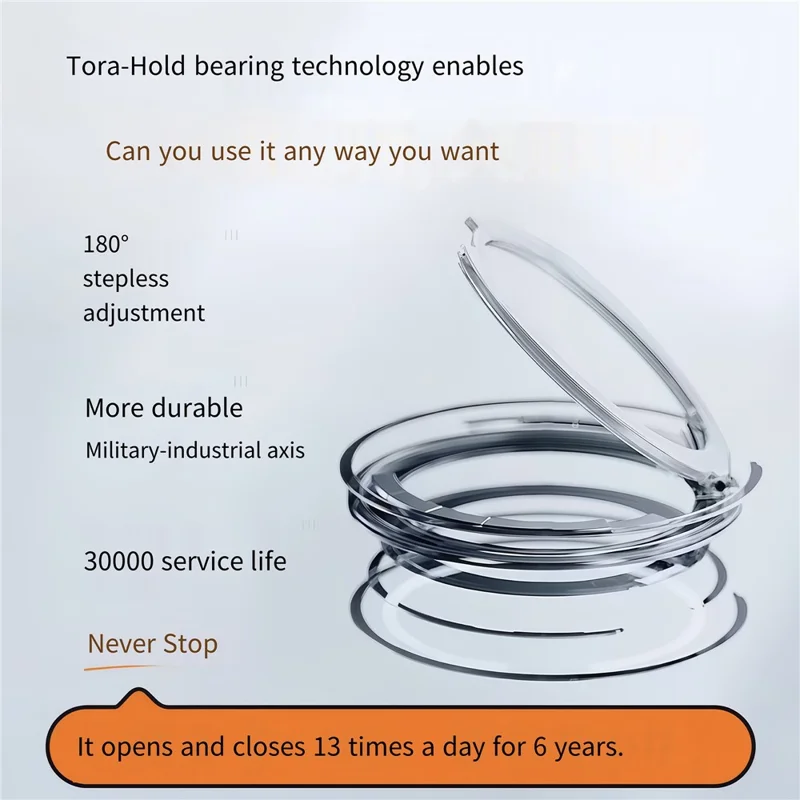 Magnetische Voetsteun Compatibel met MagSafe Metaal Telefoon Grip Ringhouder met Vingergordel - Zilver + Oranje