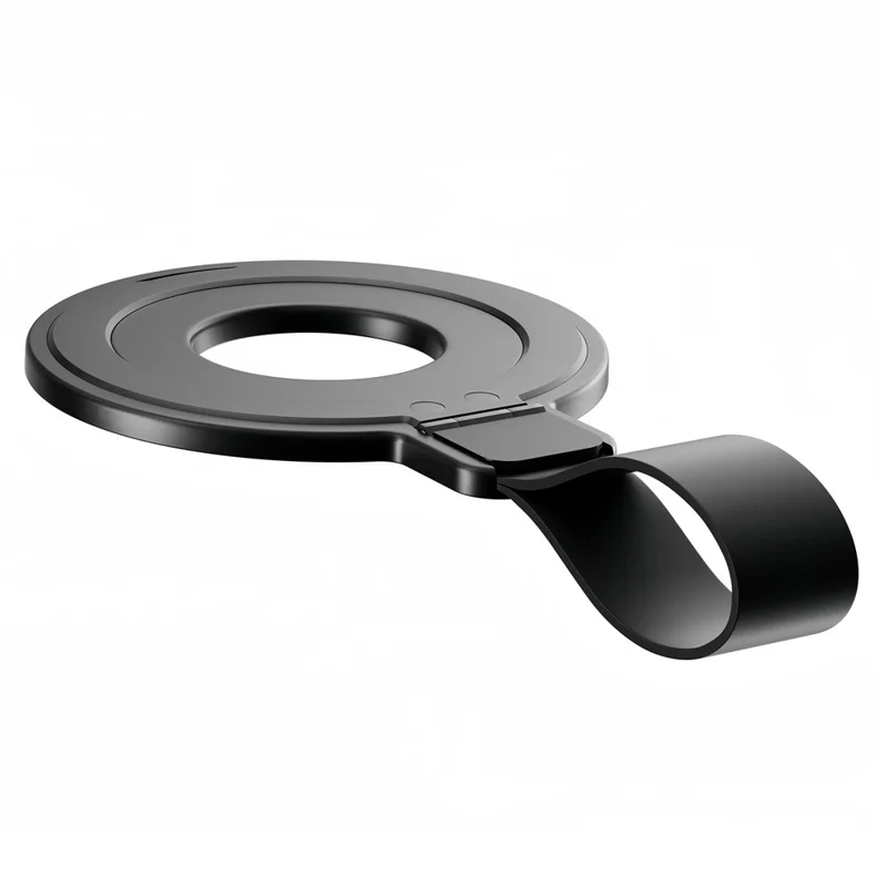 Magnetische Voetsteun Compatibel met MagSafe Metaal Telefoon Grip Ringhouder met Vingergordel - Zilver + Oranje