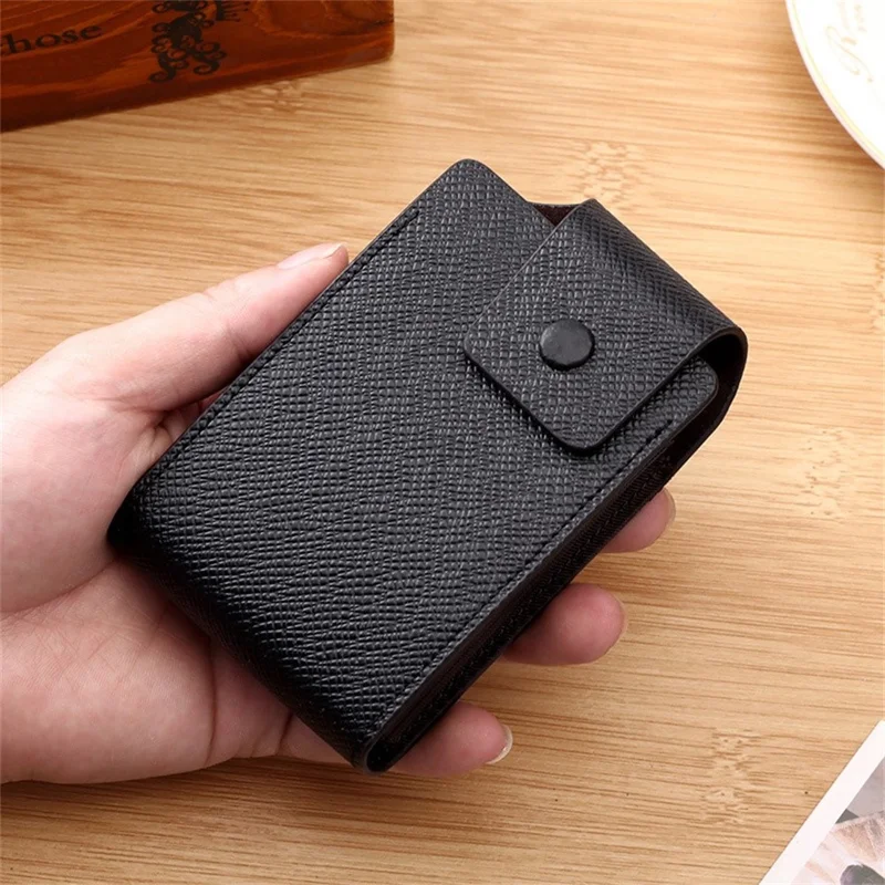 TP-8280 Multi-Function Card Holder Accordion Style Wallet 9 Card Slots 2 Utility Pockets Vertical Design - Black