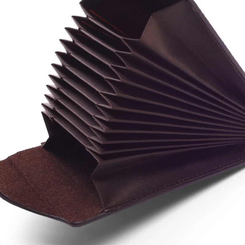 TP-8280 Multi-Function Card Holder Accordion Style Wallet 9 Card Slots 2 Utility Pockets Vertical Design - Blue