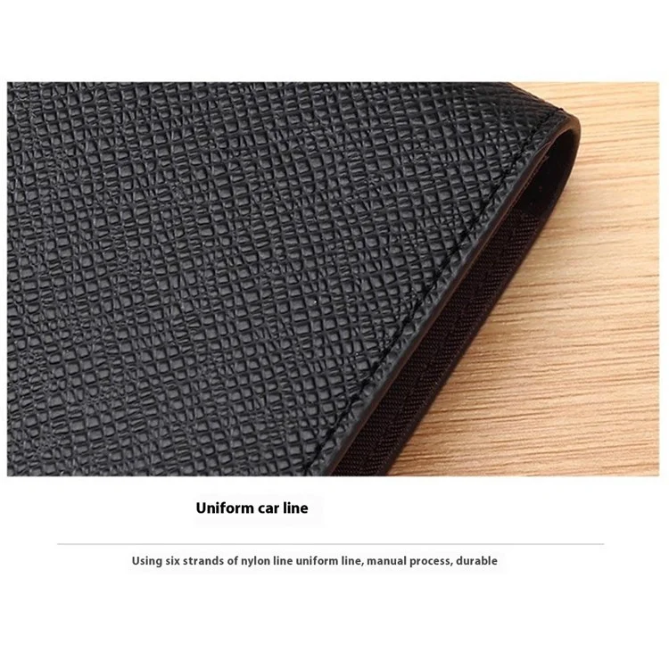 Multifunktionale Kartenhülle im Akkordeon-Stil mit 9 Kartenfächern, 2 Utility-Taschen und horizontalem Design - Braun