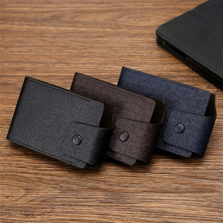 Multifunktionale Kartenhülle im Akkordeon-Stil mit 9 Kartenfächern, 2 Utility-Taschen und horizontalem Design - Braun