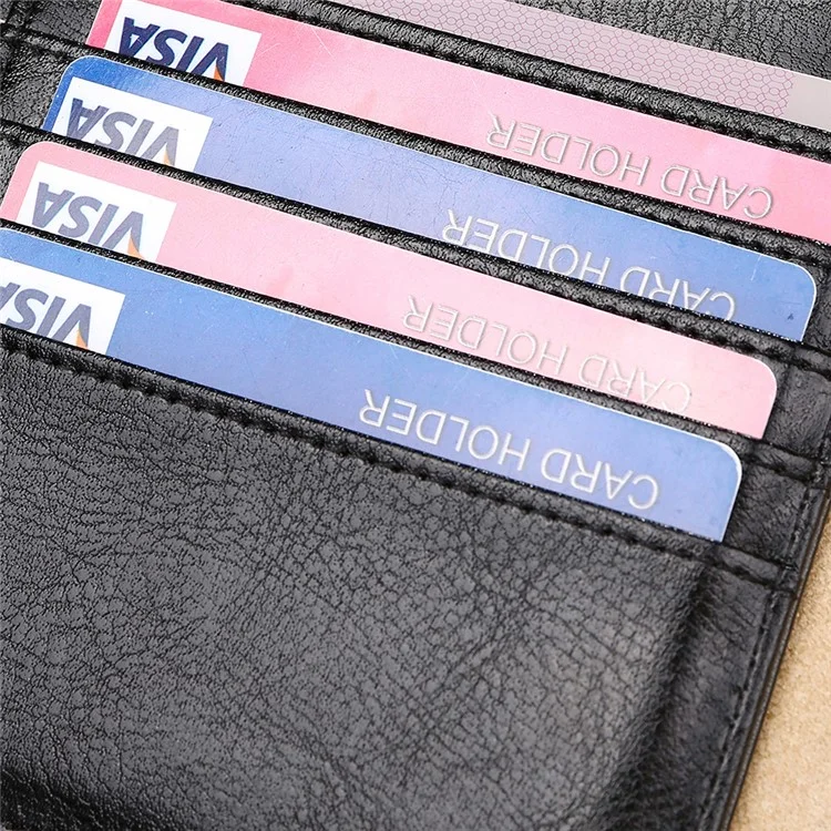 Porta-passaporte RFID TP-8296 Carteira de viagem multifuncional em couro legítimo com slots para cartões / Bolso para bilhetes - Preto