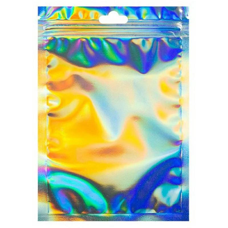 100Pcs / Pack 20x30cm Laser Design Self Sealing Bags Resealable Moistureproof Ziplock Bag