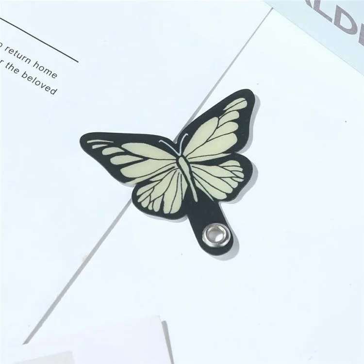 Cute Cartoon Phone Tether Tabs for Phone Cases Back Sticker Pad Clip Insert - Yellow