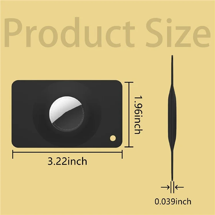 Tarjeta Cartera para AirTag Antivío Localizador Funda Protectora - Negro