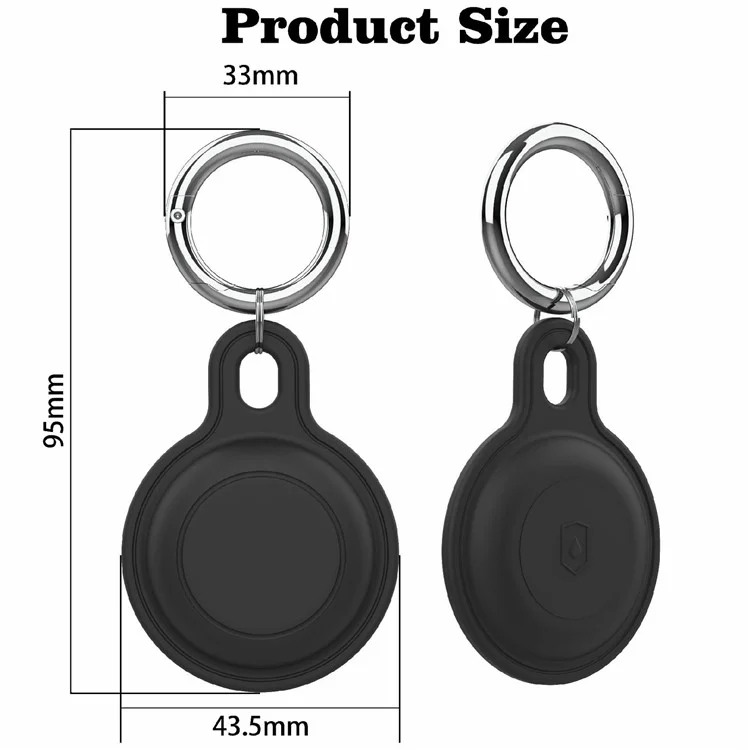 For AirTag Silicone Protective Case Full Coverage with Plug Keychain Holder - Red