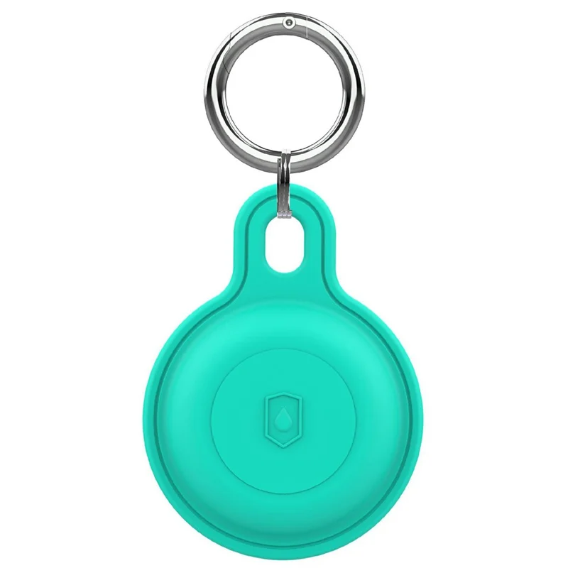 For AirTag Silicone Protective Case Full Coverage with Plug Keychain Holder - Teal