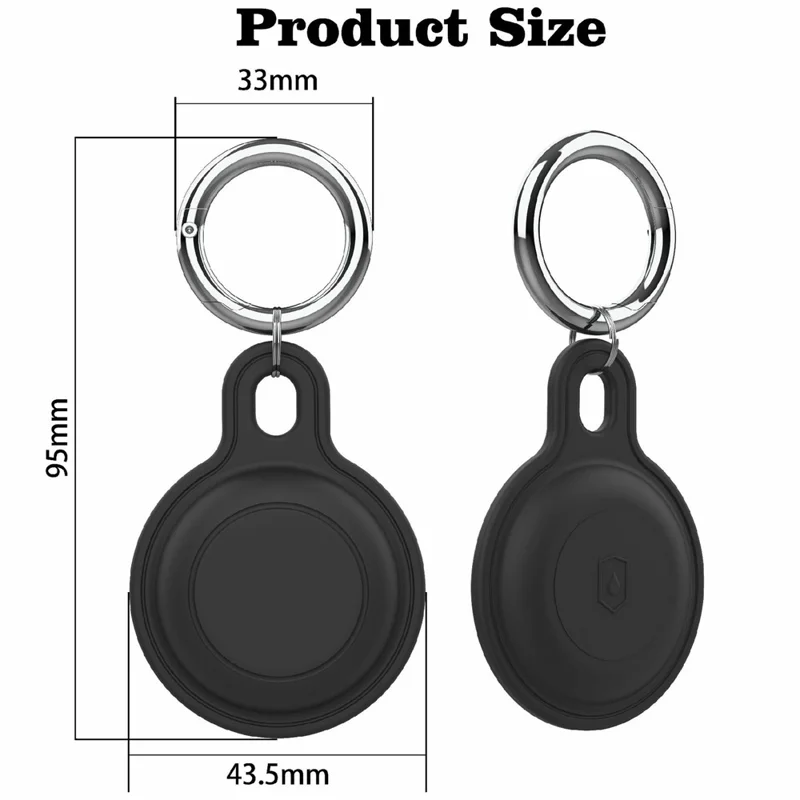 For AirTag Silicone Protective Case Full Coverage with Plug Keychain Holder - Starlight