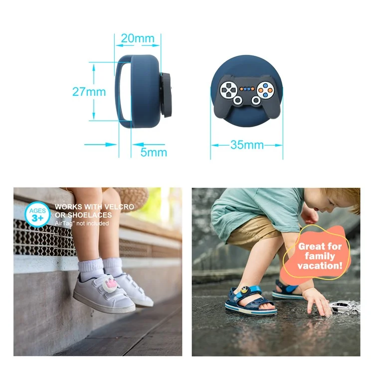 AT-54 For AirTag Protective Case Holder Kids Shoelaces Style Anti-Lost Tracker Protector - UFO