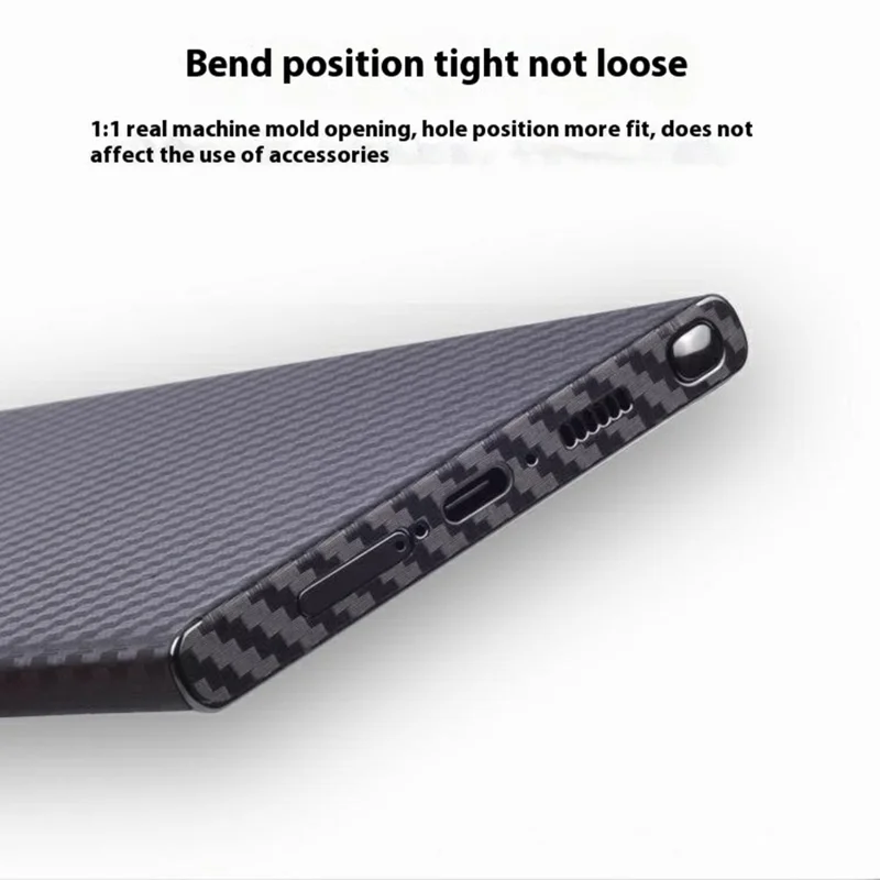 For Samsung Galaxy S24 Ultra Rear Screen Protector Pattern Design Phone Back Film with Paper Box - Matte Black