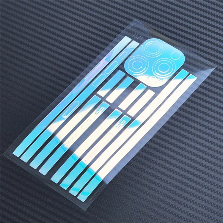 Marco de película para iPhone 15 Pro Max con protector luminoso de bordes, pegatina resistente a rayones para los laterales