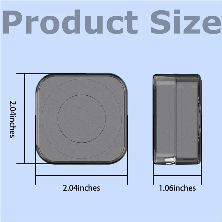 Protective Cover For Samsung Galaxy Ring Charging Case Portable TPU Storage Protector - Transparent Black