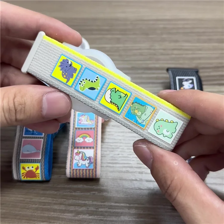 For AirTag Tracker Wristband Cartoon Design Children Bracelet 190mm Anti Lost Locator Strap - Space