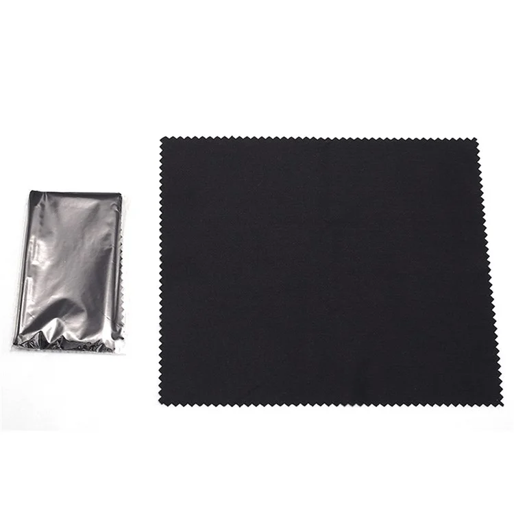 Pano de Limpeza de Microfibra 13 x 13cm 220GSM Toalhas para Celulares TVs Óculos Lentes de Câmera Monitores de Computador - Preto