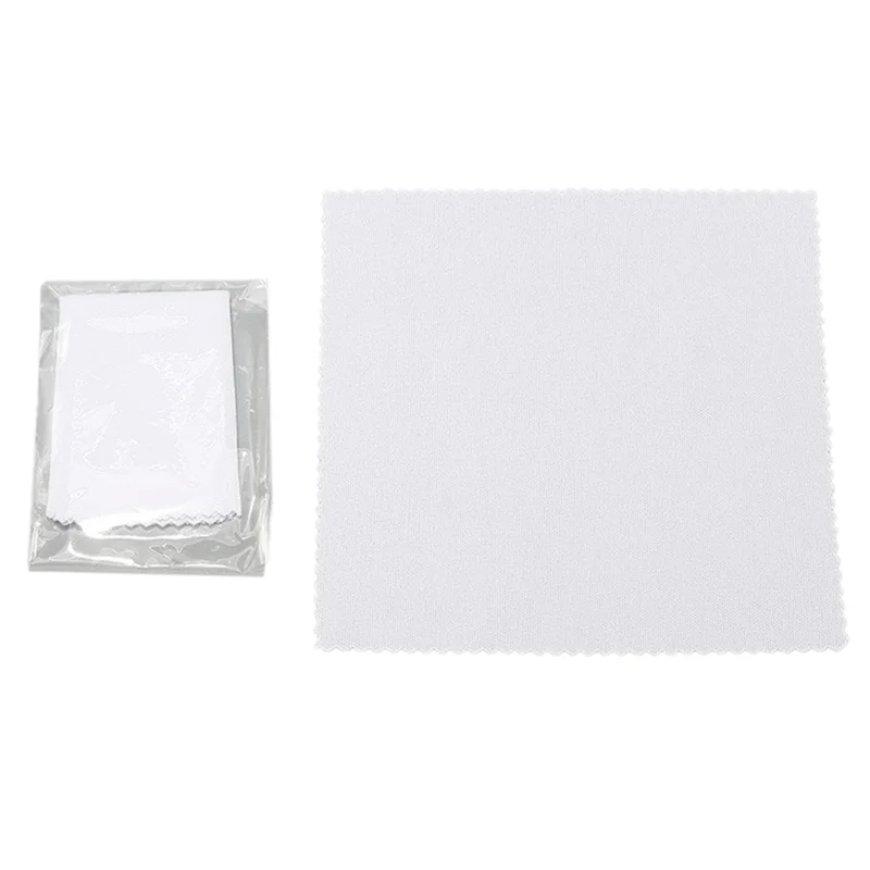 Microfiber Cleaning Cloth 13 x 13cm 220GSM Knitted Wipes for Phones Tvs Glasses Camera Lenses Computer Monitors - White