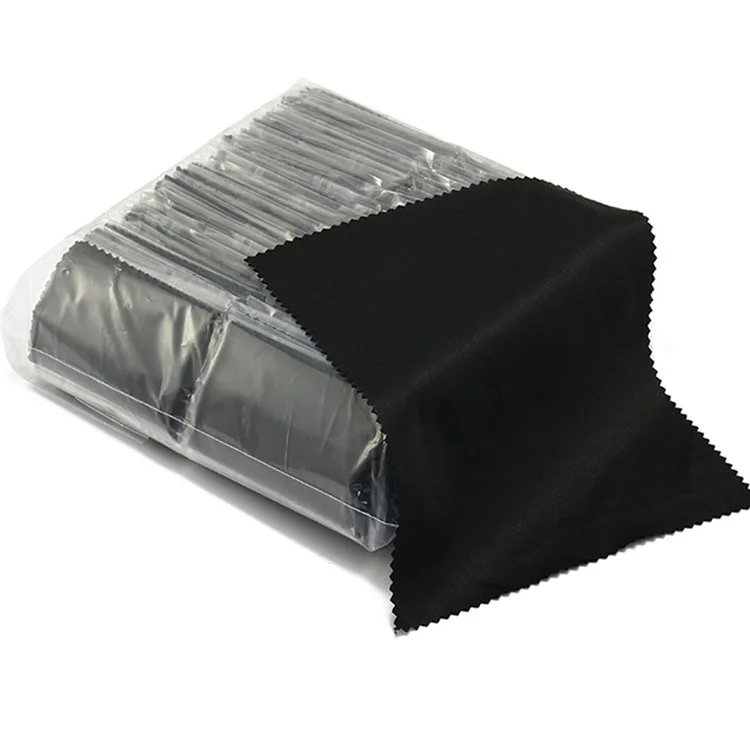 Pano de Limpeza de Microfibra 15 x 15cm 220GSM para Telefones, TVs, Óculos, Lentes de Câmera, Monitores de Computador - Branco e Cinza