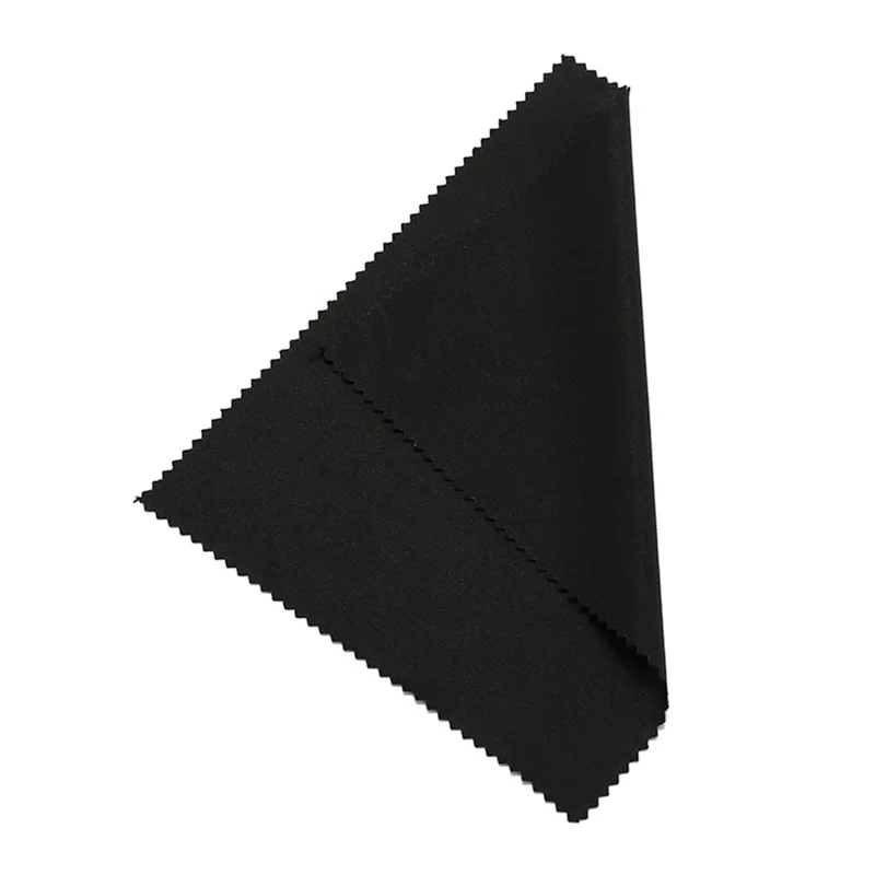 Microfiber Cleaning Cloth 15 x 15cm 220GSM Knitted Wipes for Phones Tvs Glasses Camera Lenses Computer Monitors - Black
