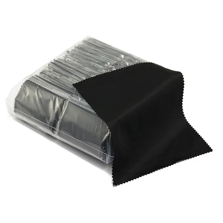 Pano de Limpeza de Microfibra 13 x 13cm 180GSM Panos de Malha para Celulares, TVs, Óculos, Lentes de Câmera, Monitores de Computador - Preto