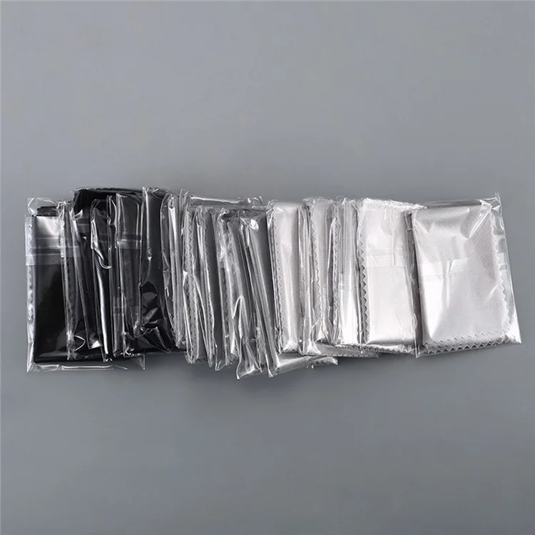 Pano de Limpeza de Microfibra 13 x 13cm 180GSM Panos de Malha para Celulares, TVs, Óculos, Lentes de Câmera, Monitores de Computador - Preto