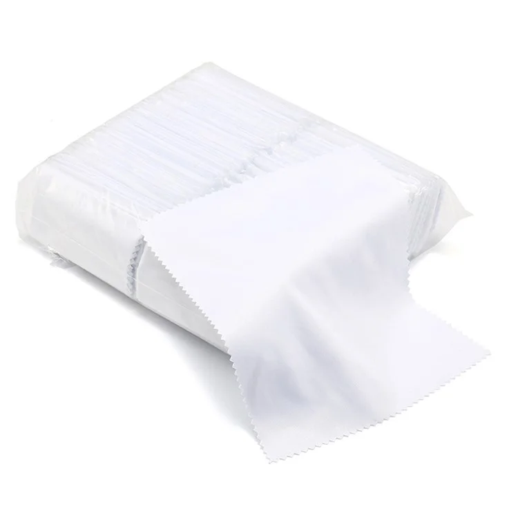 Pano de Limpeza de Microfibra 15 x 15 cm 180GSM Toalhas de Limpeza para Celulares, TVs, Óculos, Lentes de Câmera, Monitores de Computador - Branco