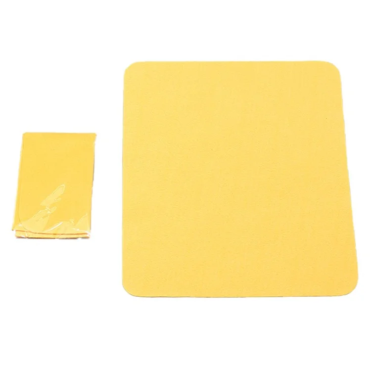 Pano de Limpeza de Camurça 13 x 13cm 220GSM Lenços Tricotados para Telefones TVs Óculos Lentes de Câmera Monitores de Computador - Amarelo