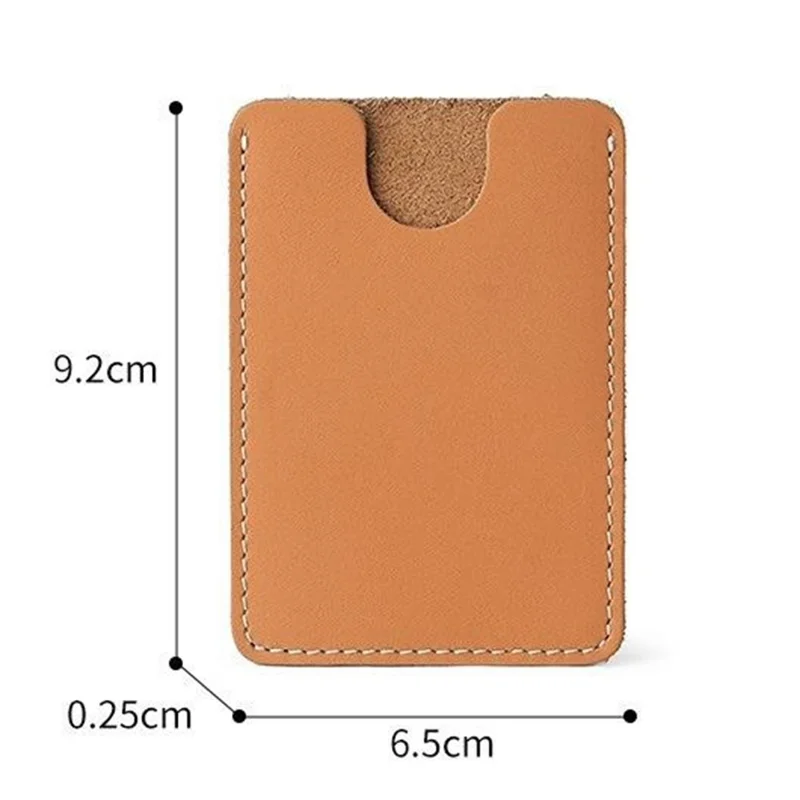 TP-8236 Mini Genuine Leather Card Holder Slim Wallet Lightweight Credit Card Case - Flat Texture / Black