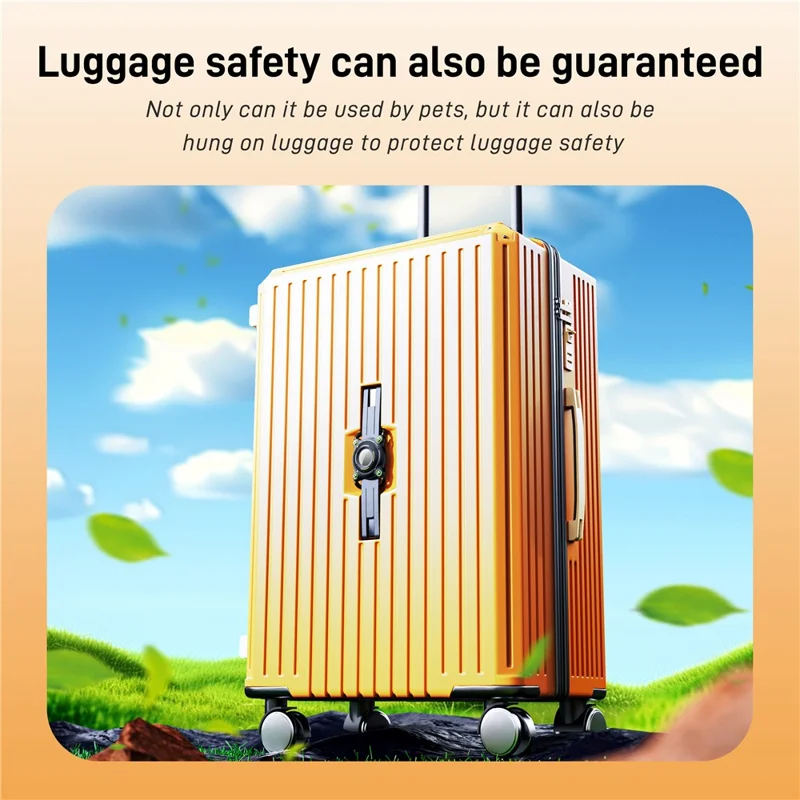 For AirTag Protective Case Waterproof Shockproof Cover for Pets  /  Luggage Tracker Device Dual Color - Black Red