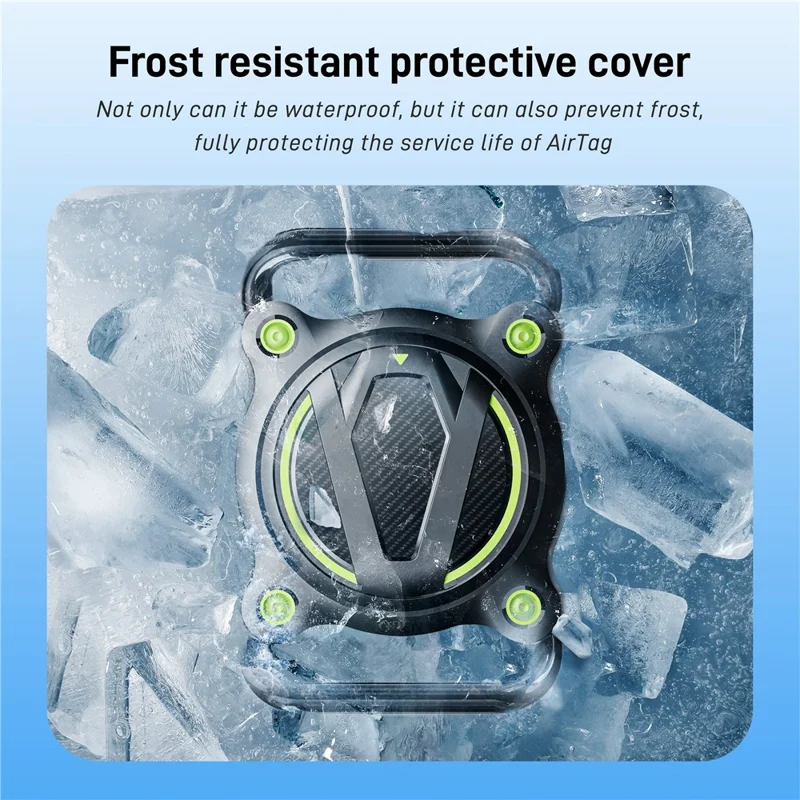 For AirTag Protective Case Waterproof Shockproof Cover for Pets  /  Luggage Tracker Device Dual Color - Black Red