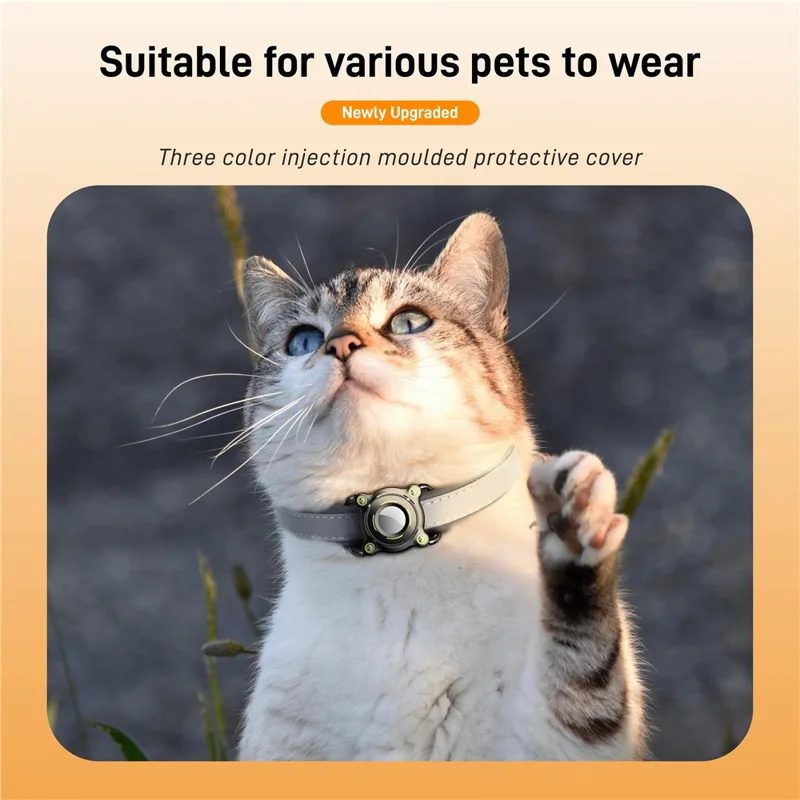 For AirTag Protective Case Waterproof Shockproof Cover for Pets  /  Luggage Tracker Device Dual Color - Black Red