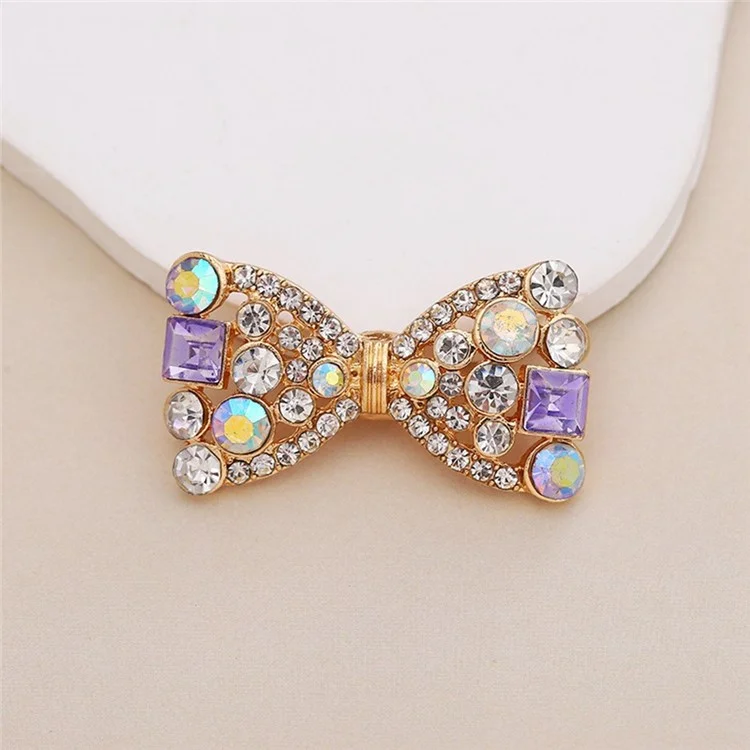 DIY Phone Case Charms Bow Decorations 3D Blinged Charms Accessory - Rhinestone / White