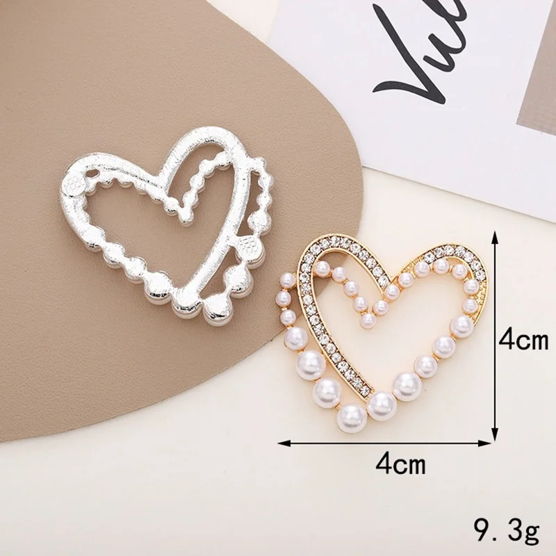 Chic Heart Shaped DIY Phone Case Charms Blinged Decorations Phone Shell Accessories - Rhinestone / Pink