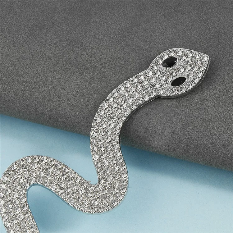 Encantos para Capas de Celular DIY - Decoração em Formato de Cobra com Liga Metálica e Strass para Artesanato Manual