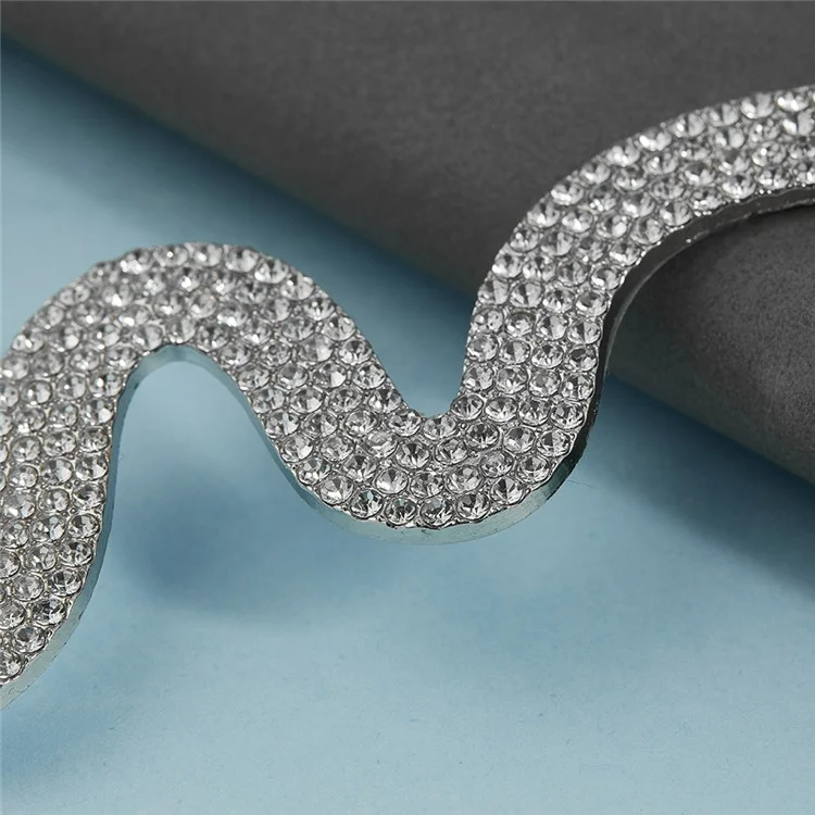 Encantos para Capas de Celular DIY - Decoração em Formato de Cobra com Liga Metálica e Strass para Artesanato Manual