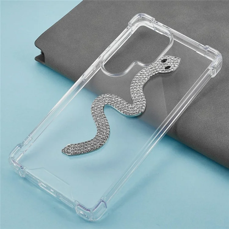 Encantos para Capas de Celular DIY - Decoração em Formato de Cobra com Liga Metálica e Strass para Artesanato Manual