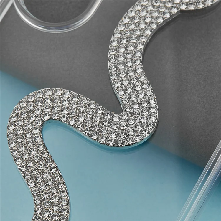Encantos para Capas de Celular DIY - Decoração em Formato de Cobra com Liga Metálica e Strass para Artesanato Manual