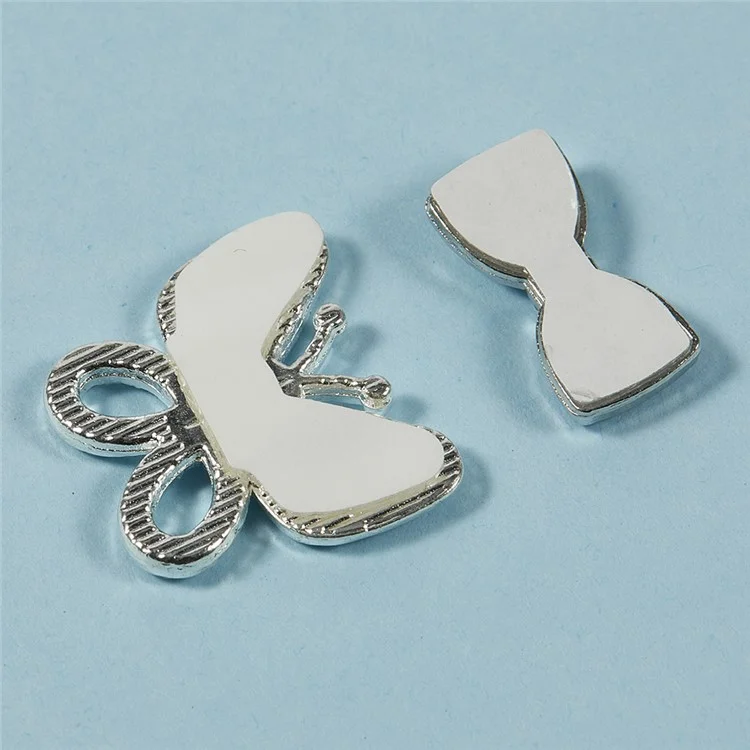 DIY Phone Case Accessories Rhinestone Decor Butterfly + Bowknot Charms Alloy Handmade Crafts