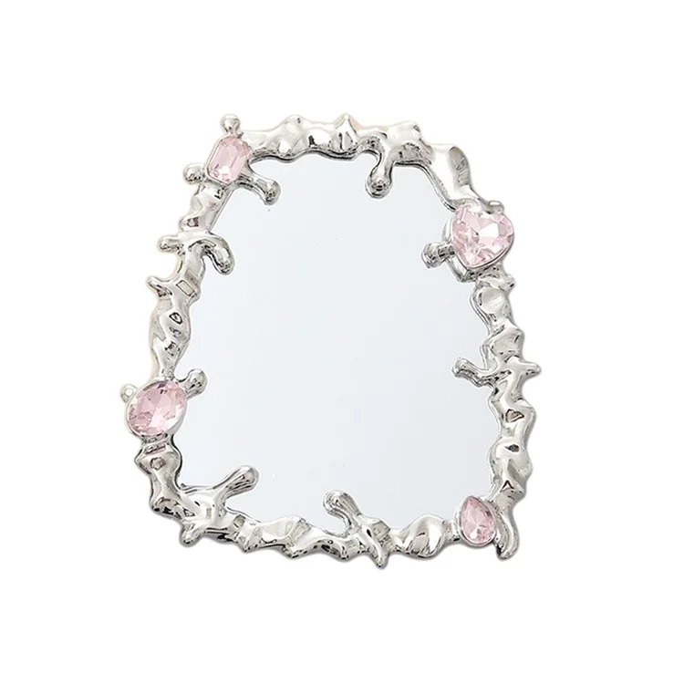 Square Mirror Design DIY Phone Case Charms Silver Plated Rhinestone Decor Phone Shell Accessories