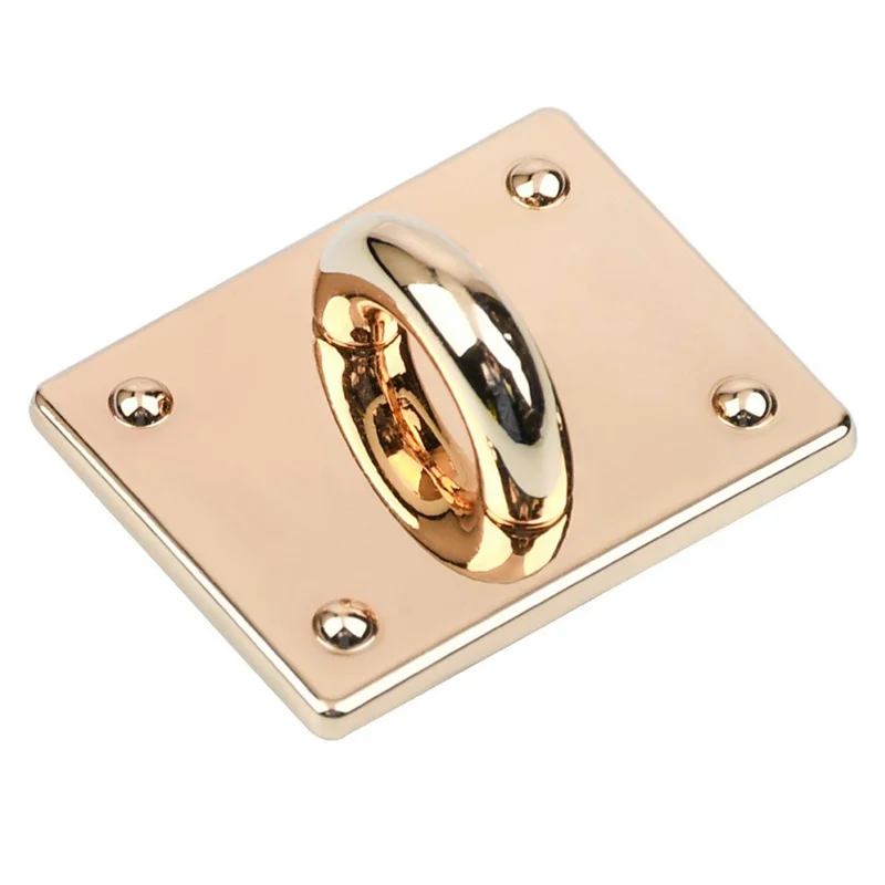 Metal Phone Charm Hook Electroplate Ring Gripper Self Adhesive for Phone Case DIY Accessories - Gold Square