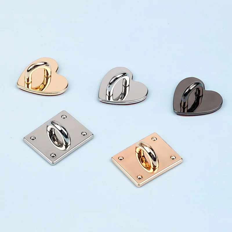 Metal Phone Charm Hook Electroplate Ring Gripper Self Adhesive for Phone Case DIY Accessories - Gold Square
