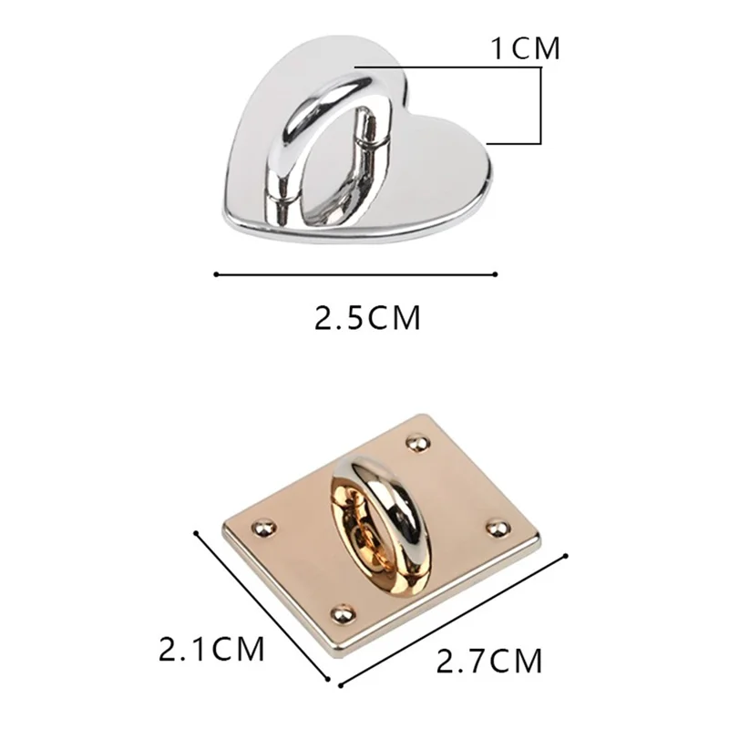 Metal Phone Charm Hook Electroplate Ring Gripper Self Adhesive for Phone Case DIY Accessories - Gold Square