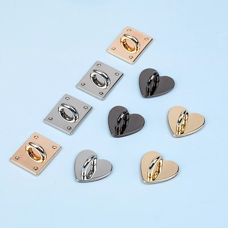 Metal Phone Charm Hook Electroplate Ring Gripper Self Adhesive for Phone Case DIY Accessories - Gold Heart