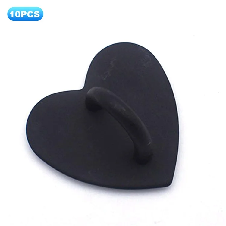 10 Unidades / Pacote Pingente de Celular Gancho Fofo Anel de Coração para Tassel DIY Acessórios Suporte de Celular - Preto