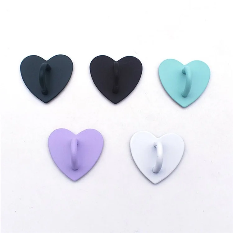 10 Unidades / Pacote Pingente de Celular Gancho Fofo Anel de Coração para Tassel DIY Acessórios Suporte de Celular - Preto