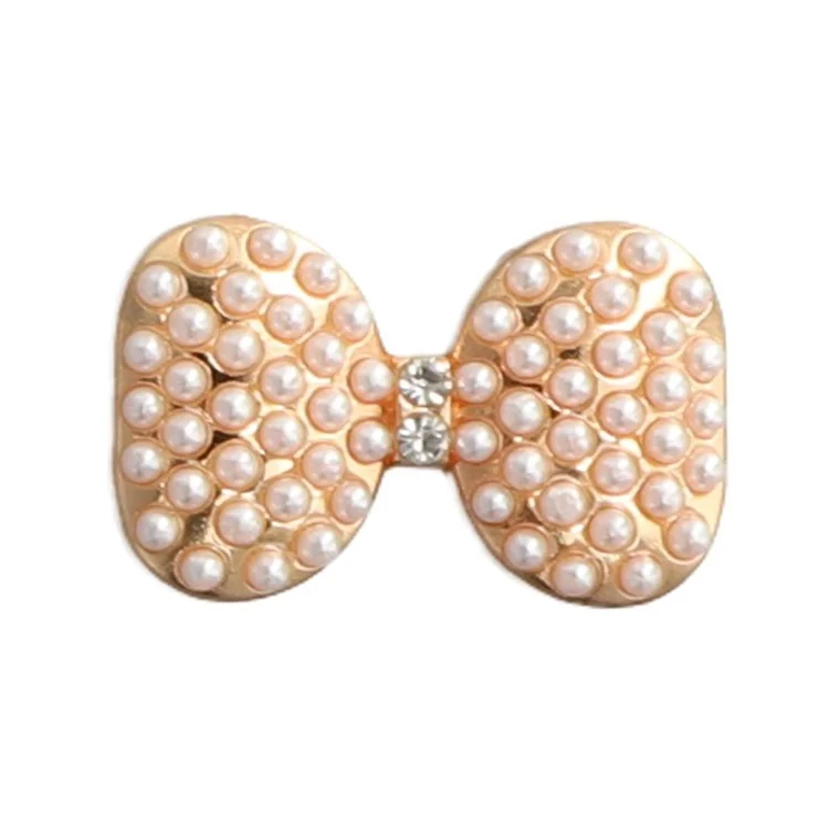 Acessório para Celular DIY Pequeno Enfeite de Borboleta com Laço de Liga e Strass - Dourado