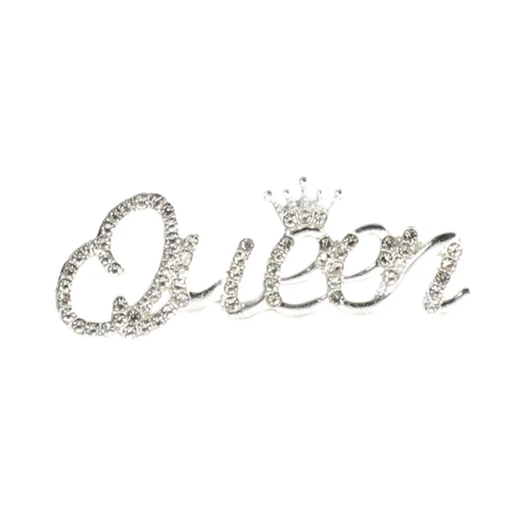 Capa de Celular Coroa de Rainha DIY Acessório Design de Letra Enfeite de Joalheria Pingente de Liga com Strass