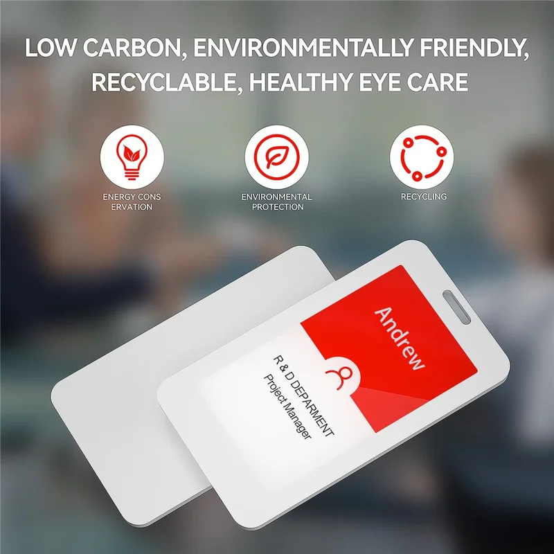 3.7 inch NFC E-Ink Badge 4 Color Display Digital Name Tag for Conference / Office Use
