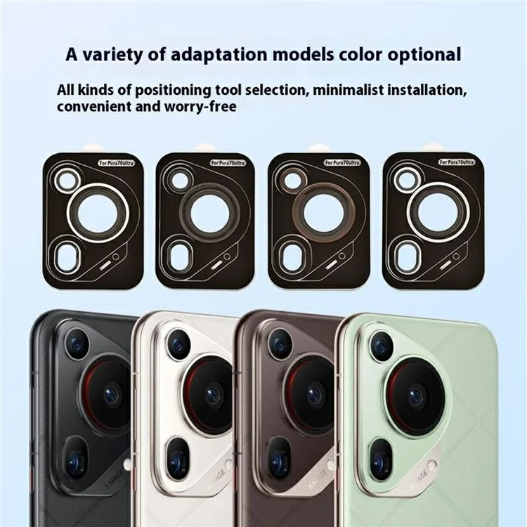 Pour Huawei Pura 70 Ultra Protection d'objectif en verre trempé avec outil d'installation rapide