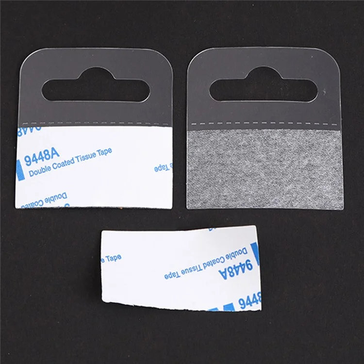 1000 Peças / Pacote Etiquetas Autoadesivas de Gancho PET Transparentes 55x50mm