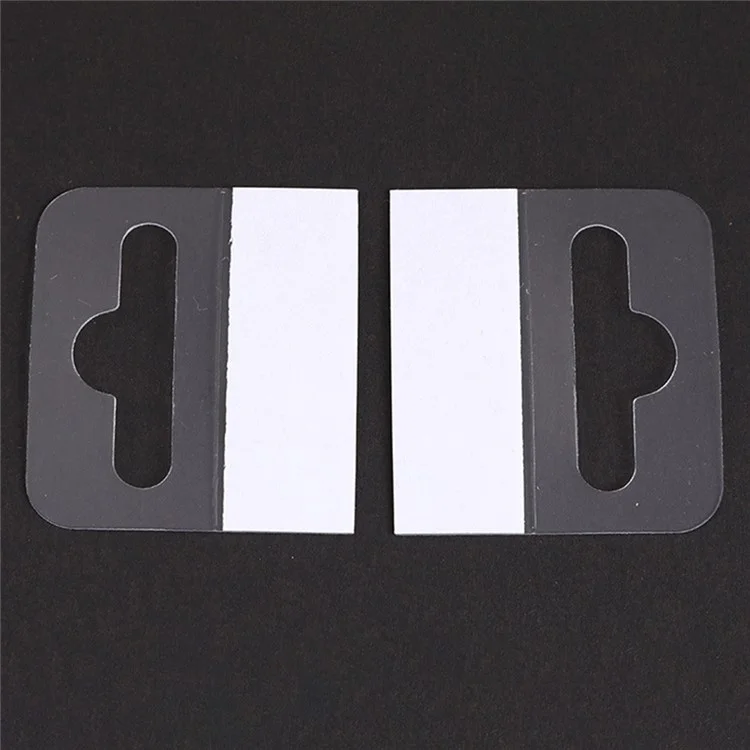 1000 Peças / Pacote Etiquetas Autoadesivas de Gancho PET Transparentes 55x50mm